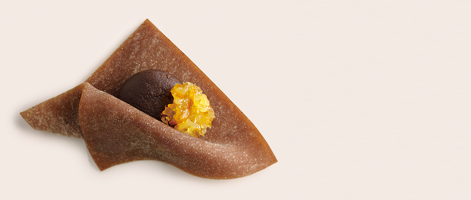 バレンタインあん生八ッ橋 ビターチョコ ゆず・オレンジ