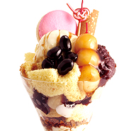 季節の八ッ橋パフェ 初春パフェ