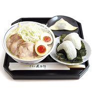 西尾そばと塩むすびのセット